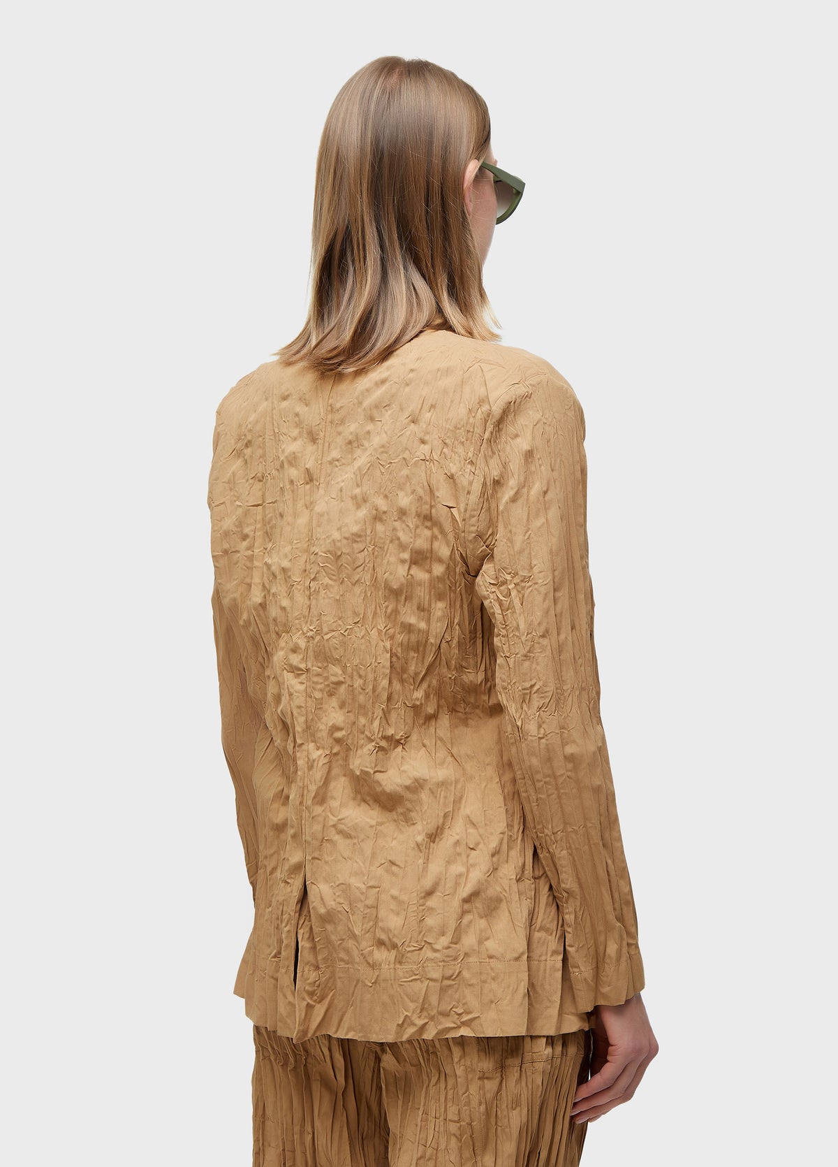 WRINKLED TRICOLINE BLAZER