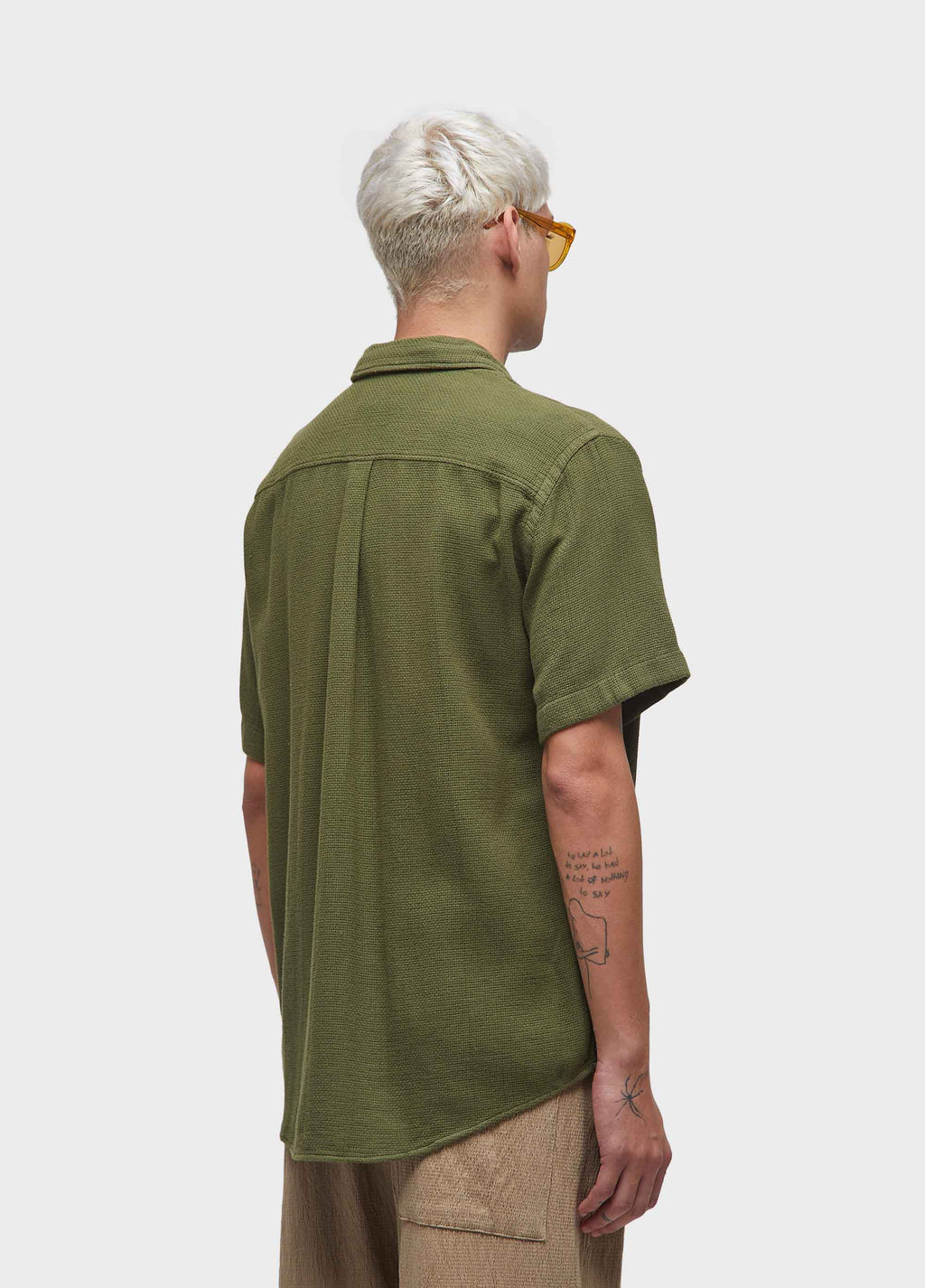 Camisa Crumple MC Verde Oliva – Osklen – foto 4