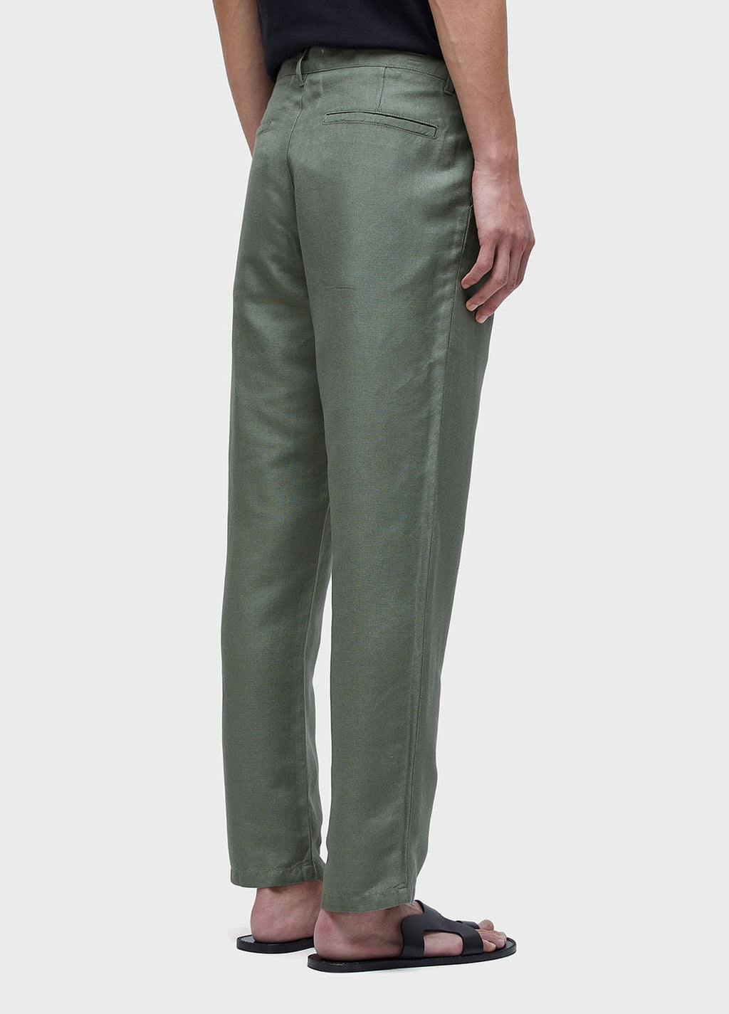 FLUID LINEN TAILORED TROUSERS