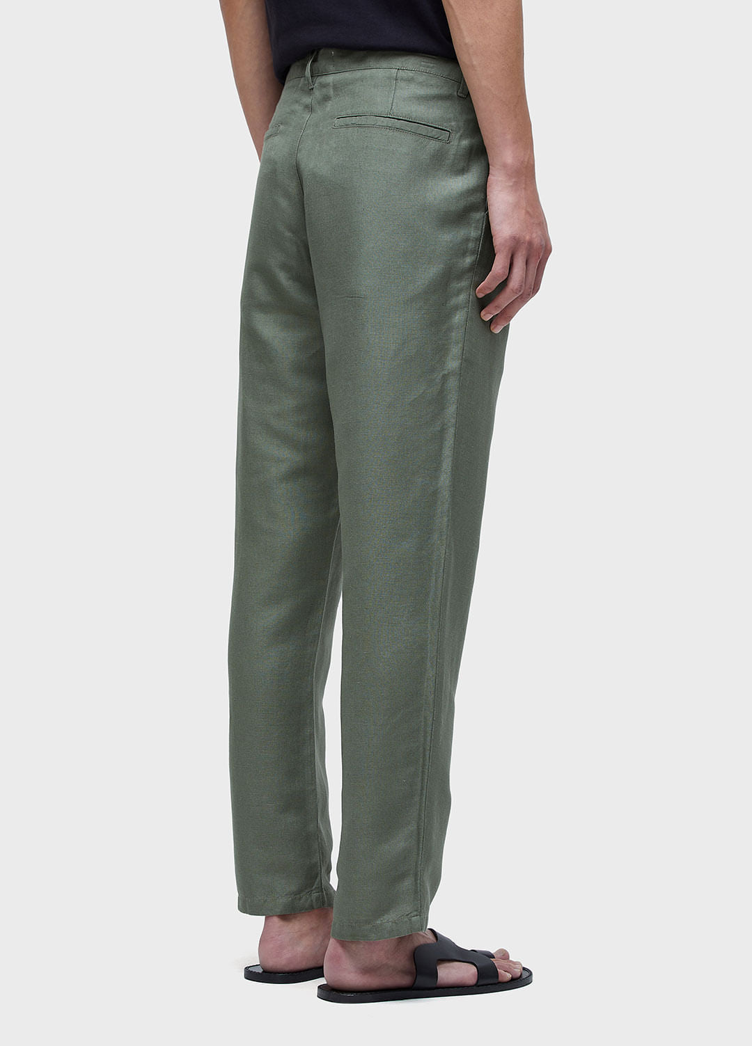 FLUID LINEN TAILORED TROUSERS