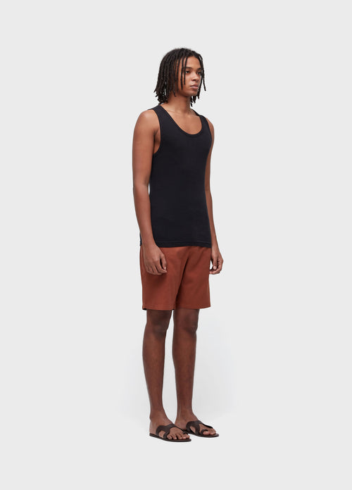BASIC LINEN TAILORED SHORTS