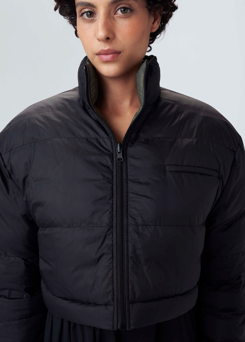 DETACHABLE REVERSIBLE QUILTED COAT