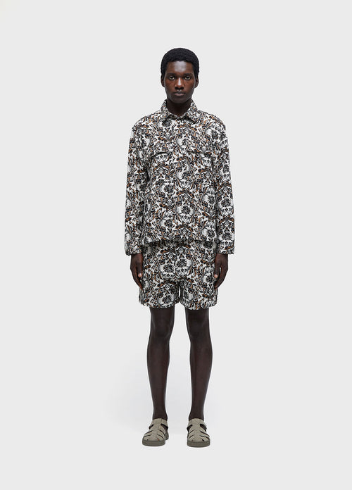 JACQUARD ROSE SHORTS