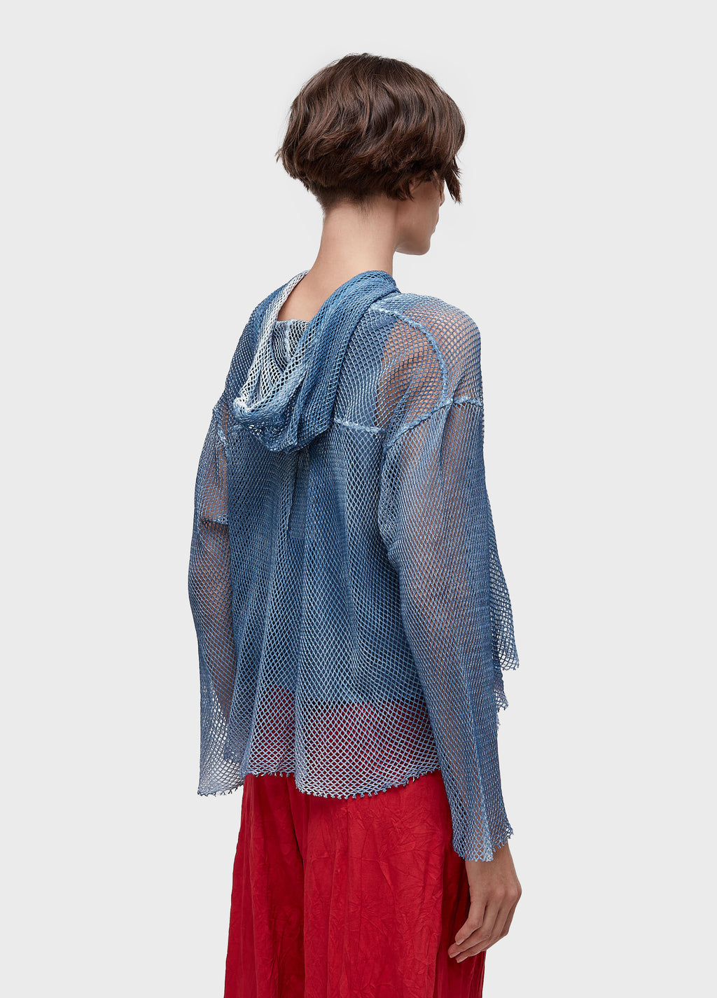 DEGRADÉ MESH LONG-SLEEVED TOP