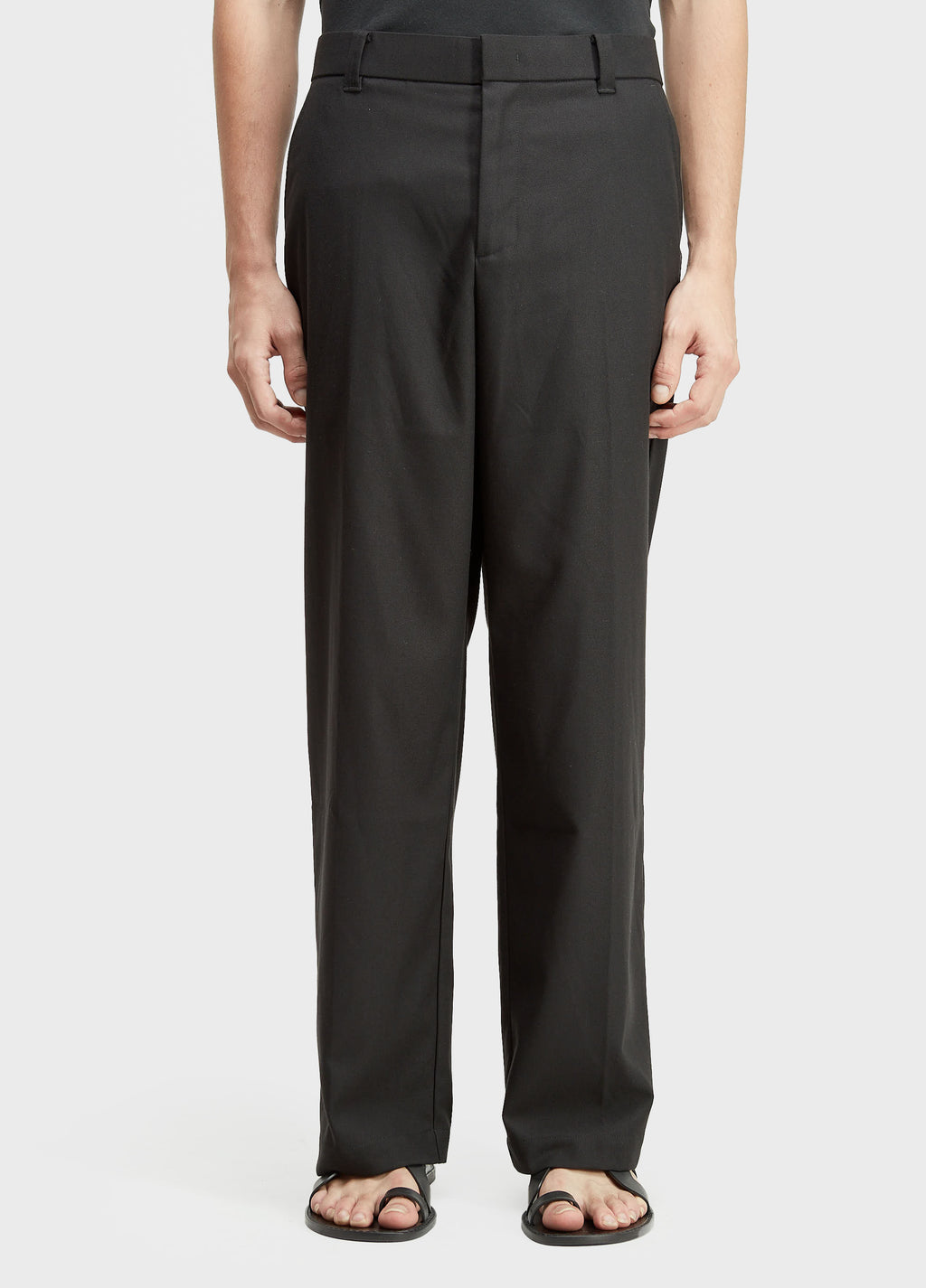 TAILORED STRAIGHT KNIT TROUSERS