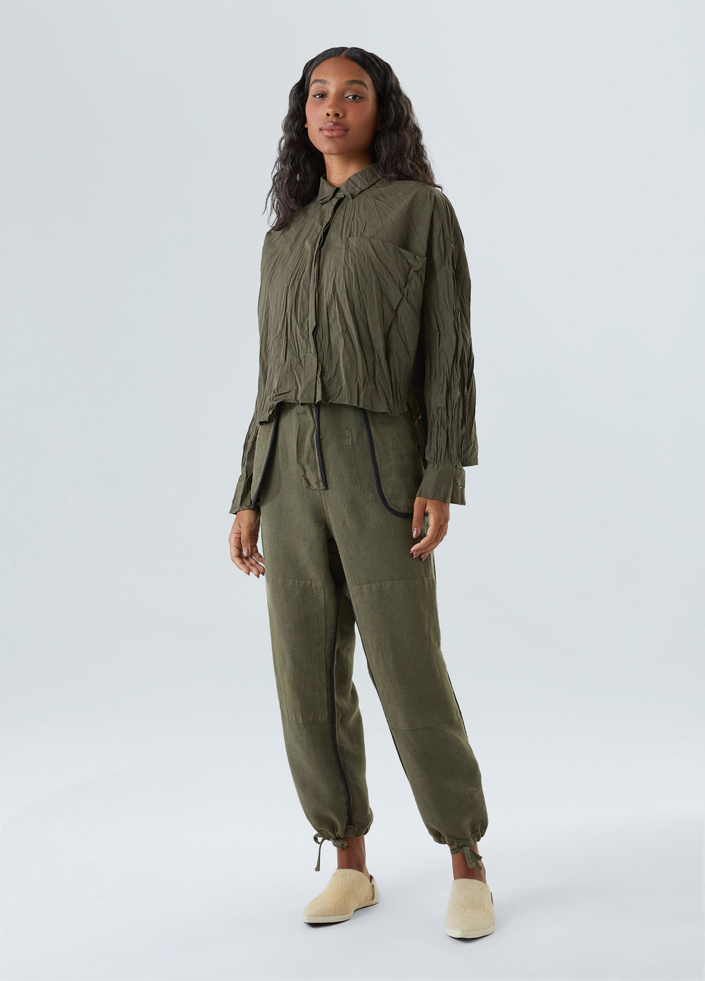 DOUBLE-FACED POCKET TROUSERS