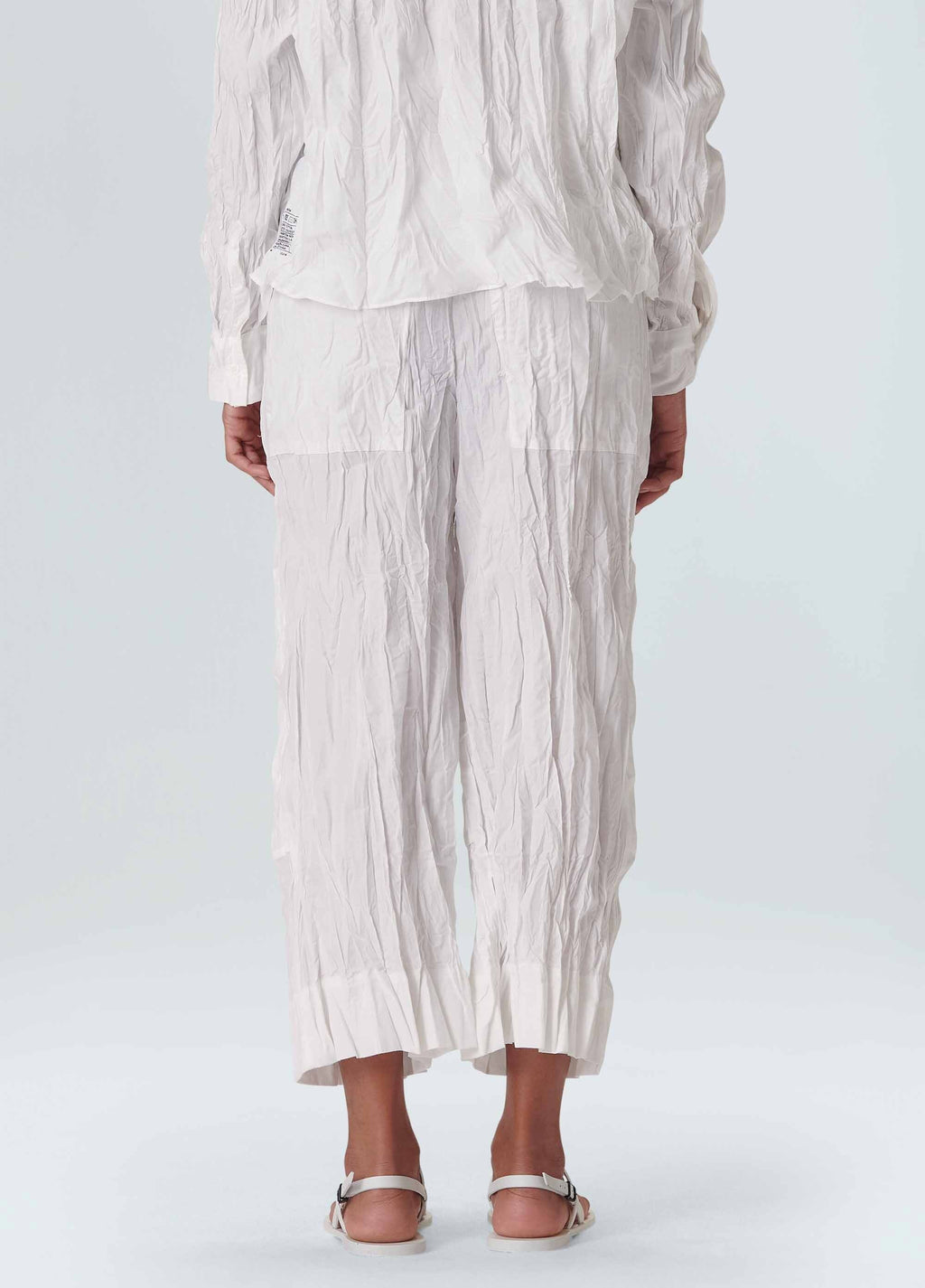 WRINKLED TRICOLINE PANTS