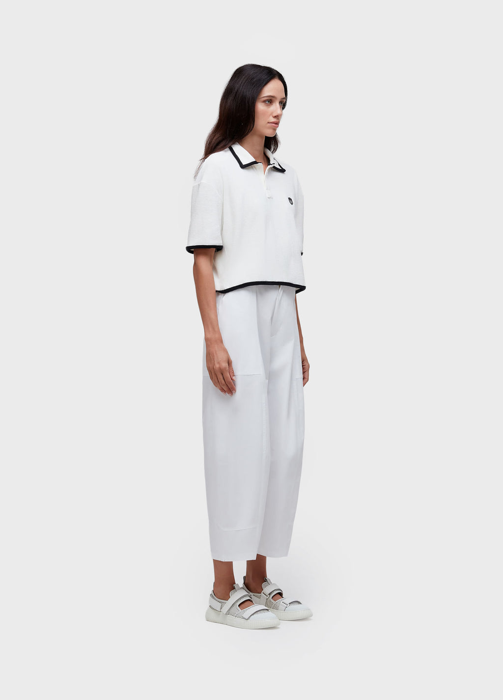 TERRY CLOTH POLO SHIRT WITH CONTRAST TRIM