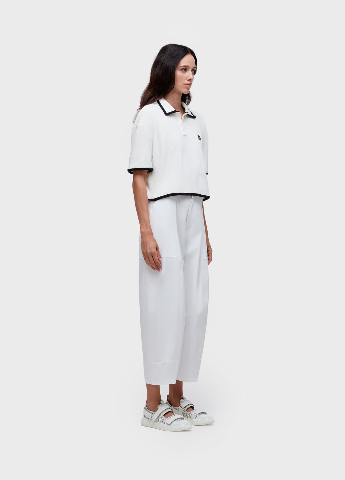 TERRY CLOTH POLO SHIRT WITH CONTRAST TRIM