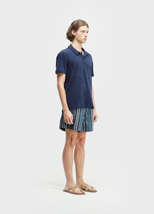 STRIPED DENIM BOARD SHORTS