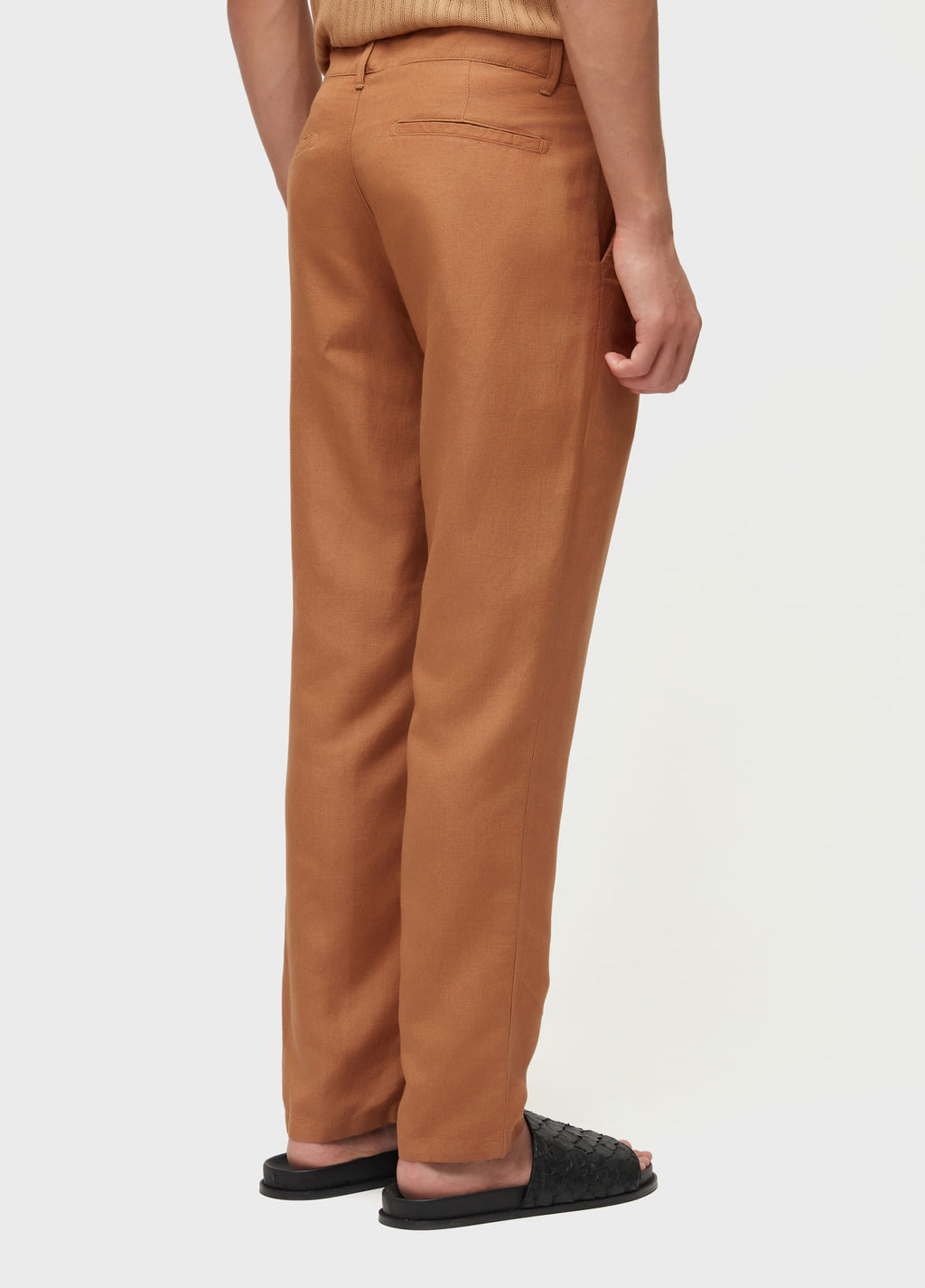 FLUID LINEN TAILORED TROUSERS