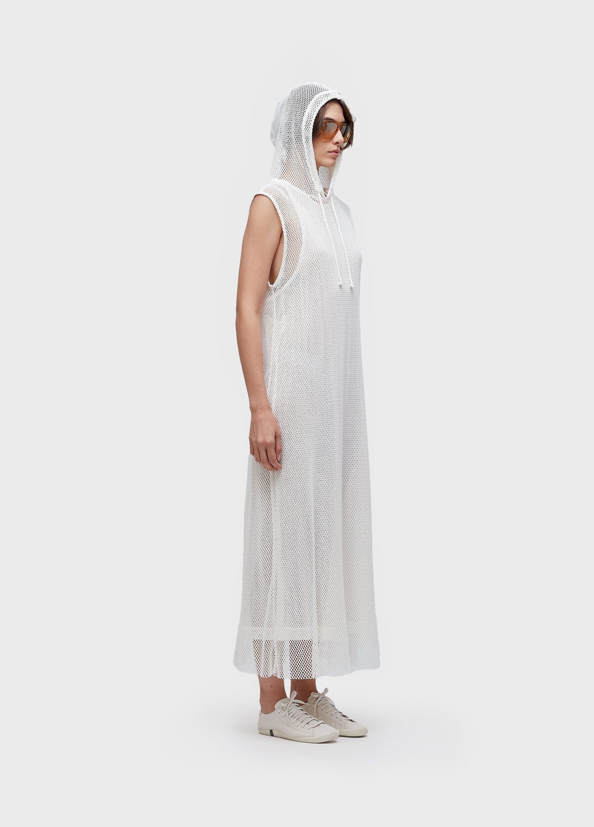 MESH LAYERED SLEEVELESS DRESS