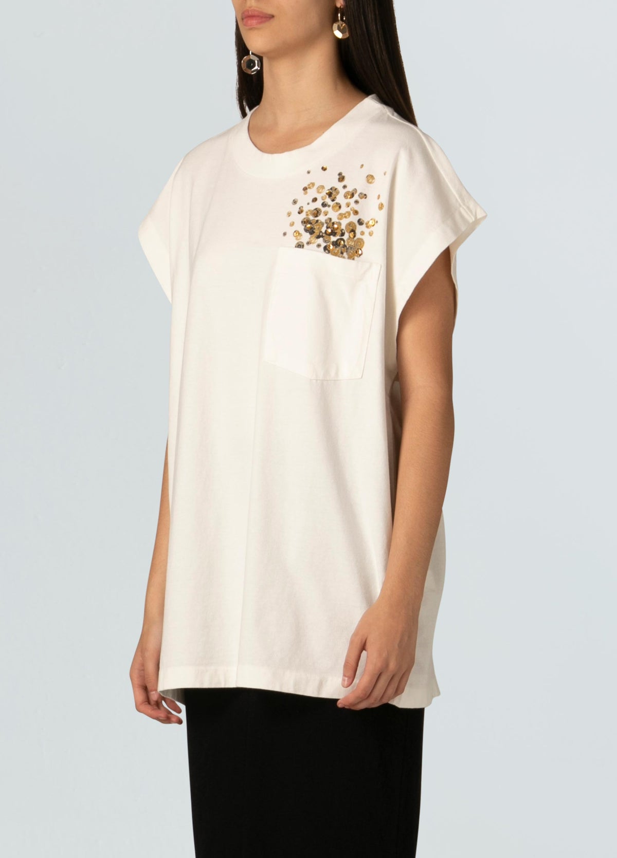T-SHIRT ORGANIC SEQUIN WATERCOLOR